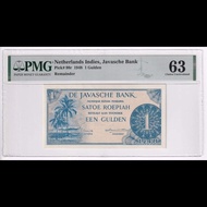 PMG63 Netherlands Indies Federal 1 Gulden Remainder UKI Uang Kuno