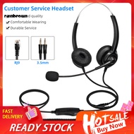  H300D Telephone Headset Lossless Noise Reduction Breathable 35mm RJ9 Call Center Communication Binaural Headphone for Truck Driver Office