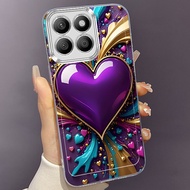 TEMU Exquisite Purple Heart Phone Case Suitable X5x5g Plus, Honour/honor X5,x6b.honorbuds, Honormate