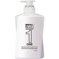 男士Biore ONE 全效綠茶沐浴露 480ml