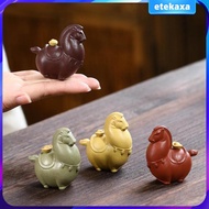 [Etekaxa] Purple Clay Tea Horse Figurine, Pretty Little Horse Figurine, Miniature Horse Figurine for