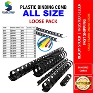 [ST-GR MY] ALL SIZE Plastic Binding Comb A4 Black | Comb Binding Binder A4 Gelung Binding Binder Fil