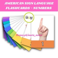 NUMBERS and ALPHABET SIGN LANGUAGE FLASHCARDS ASL, Laminated , SIGN LANGUAGE FLASH CARDS