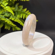 日月同輝手鐲 58MM 藍光星光貓眼 月光石共生太陽石手環 氣質優雅