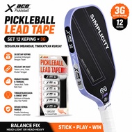 X-ace Pickleball Paddle Lead Tape –3g 12pcs Set Weighting Lead Strip Pickleball Racket Head Plate He