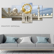 Islamic Muslim Aesthetic Clock Makkah Medina 100X40 Multipanel Jumbo Islamic Clock/ in Mecca City Me