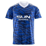 25-26 Mens Schalke 04 Home Football T-Shirt Youth Sportwear Oversized Training Soccer Uniform Breath