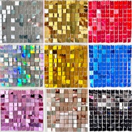 30×30CM Square Sequin Backdrop Panel Birthday Party Wedding Glitter Iridescent Decoration 5 Colors B