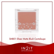 IN2IT Sheer Matte Blusher Make-up Long Wearing with Vitamin E & Honey Extract 01-SMB