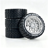 L6 Rubber Tires 68MM &  Nylon Wheel Sets For 1:10 HSP 94123  SAKURA D3 D4 TAMIYA  TT01 TT02 XV01 XV0