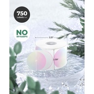 MUNBYN 2 Inch Circle Thermal Sticker Labels, Direct Round Thermal Labels for Logo Design, Small Busi