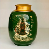 Bat Trang tea pot, ceramic dry tea jar, high quality tea jar 100% REAL PHOTO tea jar