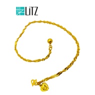 LITZ 916 (22K) Gold Anklet 水波脚链  (NX) A0001