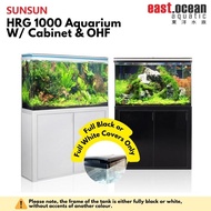 SUNSUN HRG-1000 Aquarium (100cm) Set - Tank &amp; Cabinet (Black &amp; White)