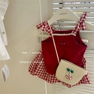 A ai2 Sling Children's Clothing Girls Summer Korean Version Fashion Vest All-Match Shorts Sweet Baby