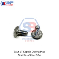 JT M4x8 Baut Kepala Obeng + Payung Stainless SS 304 M4 x 8