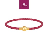 HABIB Leather Bracelet (Magenta Colour) PTW60