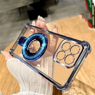 For Honor X5b Case Shockproof Electroplated TPU Stand Back Cover Phone Casing For Honor X5b Plus GFY