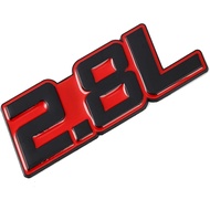 3D Metal Car Sticker 2.0L 2.2L 2.3L 2.4L 2.5L 2.8L 3.0L 3.5L Logo Emblem Badge Decals(for 2.8L Stick