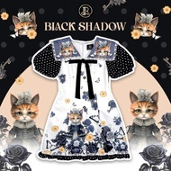 BLT Brand Black Shadow Cat Print Dress Size.XL Hanging Sign