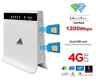 4G Router 2 Sim High-Performance เราเตอร์ 8 เสา External+Internal ใส่ซิม ปล่อย Wi-Fi,1200Mbps Dual-Band 2.4G+5Ghz