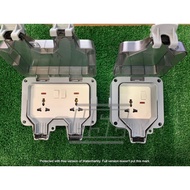 QUALITY Weatherproof Cover MULTI SOCKET IP66 With 13A Socket Neon Ultra Wall Switch Single/Double