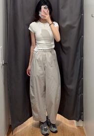 UNIQLO Genuine imported Family Simple American Overalls Retro Sickle Pants Loose Casual Wide Leg Ben