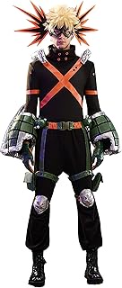 My Hero Academia Men’s Katsuki Bakugo Cosplay Costume Set Anime Bodysuit Outfit Suit Halloween Party