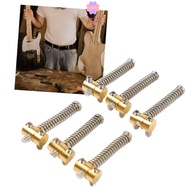 LONNG 6pcs Brass Saddles Set​, ​Tele Style​ ​Electric Guitar Parts​ ​Telecaster Saddles, Brass ​Guit