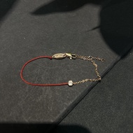 （高貨1:1）法國redline紅繩鍍金本命年單鑽小紅繩半繩