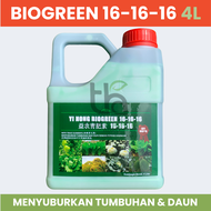 (4L) YI NONG BIOGREEN 16-16-16 Baja Foliar Menyuburkan Daun dan Tanaman Baja Subur