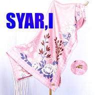 Hijab Syari Sinar Motif / Kerudung Syari Motif Logo / Jilbab Segi Empat 130x130 cm