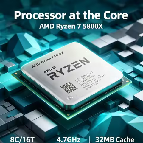 Ryzen 7 5800X Desktop Processor Large 32M L3 Cache Reduce Game Stuttering AM4 Socket Gaming Desktop 