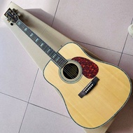 มาร์ติน D45ไม้สนแข็งธรรมชาติกีตาร์โปร่งหอยเป๋าฮื้อฝัง20เฟร็ตกีตาร์มืออาชีพ