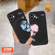 [An6] Softcase Liquid Square Plane Couple Cute For REALME C35/C31/C33/7i/C17/C25Y/C21Y/6PRO/8 4G/9 P
