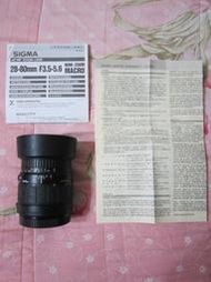 二手  SIGMA  28-80mm鏡頭   終於降價   不能議價