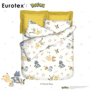 Pokemon Fitted Bedsheet Set / Summer Light Quilt 900 Thread Count Microluxe Pikachu Munchlax Eevee A