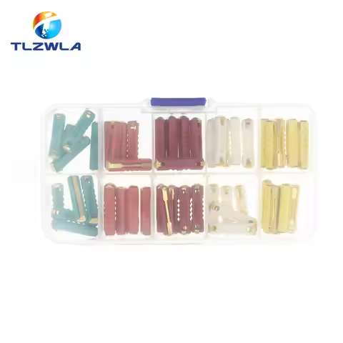 50PCS GBC European Automotive Fuse 5-30AMP 32V Dia 6mm Continental Car Blade Bakelite Auto EU Fuse F