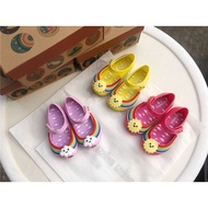 melissaˉSummer Children's Rainbow Fish Mouth Sandals Girls Baby Soft-Soled Jelly Shoes Cartoon Vacation Beach Shoes