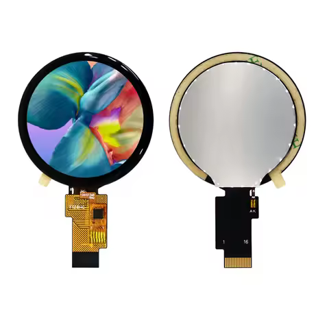 1.28 Inch GC9A01 Round TFT LCD Display Module, 240x240 Capacitive Touch SPI Full View Screen, 16-Pin