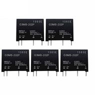 5PCS/LOT Solid State Relay G3MB-202P DC-AC PCB SSR in 5VDC,Out 240V AC 2A