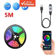AXUS Bluetooth RGB LED Strip, 5V USB 5M, Flexible Ribbon Tape, App Control, TV Backlight Room Decora