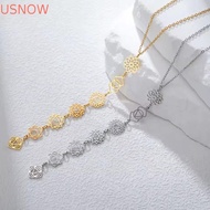USNOW 7 Chakra Necklace, Stainless Steel Gold Color Chakra Charm Choker, Energy Jewelry Balance Char