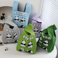 Cute Panda Handbag Casual Chengdu Panda Grandpa Bag Souvenir Bucket Bag All-Match Female Knitted Tot