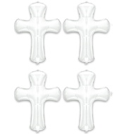 4pcs 34 inch Cross Balloon Giant Christmas Large Memorial Balloon Communion Religious Foil Balloon F