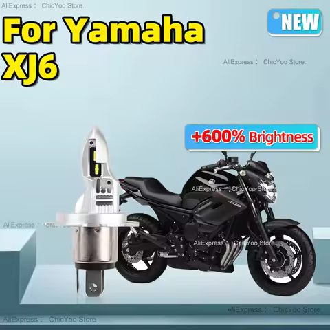 1Pcs Motorcycle Lamp 60W HiLo Beam Bright White CSP LED Bulbs H4 Headlight Wireless Plug and Play Fo