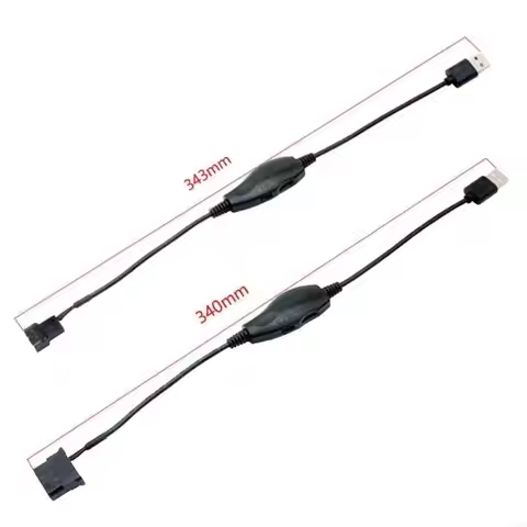 USB to 4Pin PWM 5V USB Sleeved Fan USB to 4Pin Case Fan Adapter Connector Cable Power Adapter Cable 