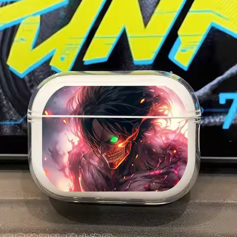 Anime Attack on Titan Transparent Case for Airpods Pro 3 2 1 Shingeki No Kyojin Levi Eren Yeager Air