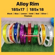 ALLOY RIM 185x16 185x17 185x18 RIM (ST) // 16 17 18 ALOI ALOY RIM WHEEL RODA GELONG GELUNG BLACK SIL