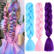 3pcs/pack 24inch Colorful Jumbo Braiding Hair Extensions Twist Braiding Hair Extensions Synthetic Ha